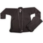 Black GiFanatix BJJ Gi jacket and pants flat lay